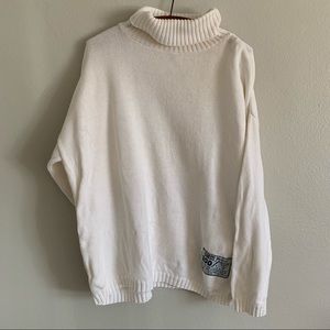 Vintage Guess by Georges Marciano White Turtleneck Sweater sz L